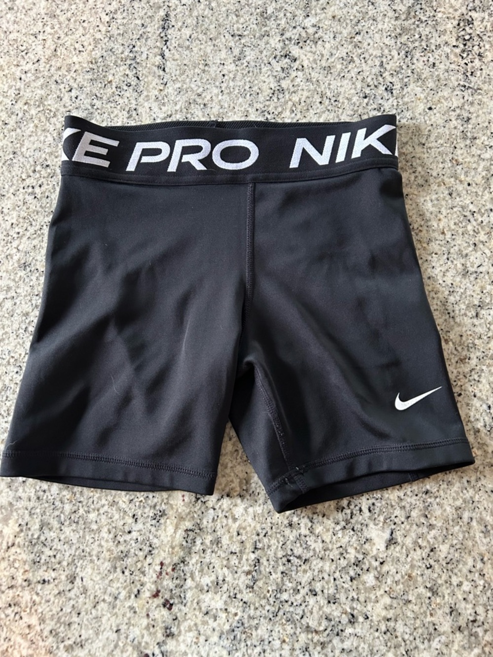 Nike Pro Black Compression Shorts with Swoosh- Youth M